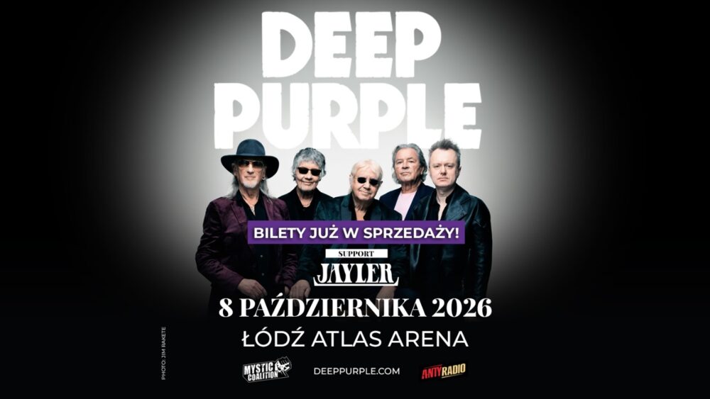 Grafika promująca Deep Purple w atlas arenie w łodzi