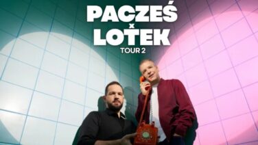 Grafika promująca Pacześ x Lotek Tour 2 w Łodzi w Atlas Arenie
