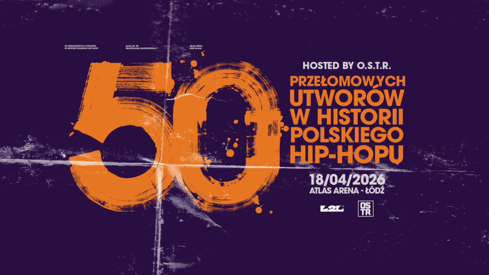 Grafika promująca koncert hip-hopowy ostr łódź atlas arena
