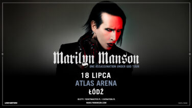 Grafika promująca marilyn manson w łodzi w atlas arenie