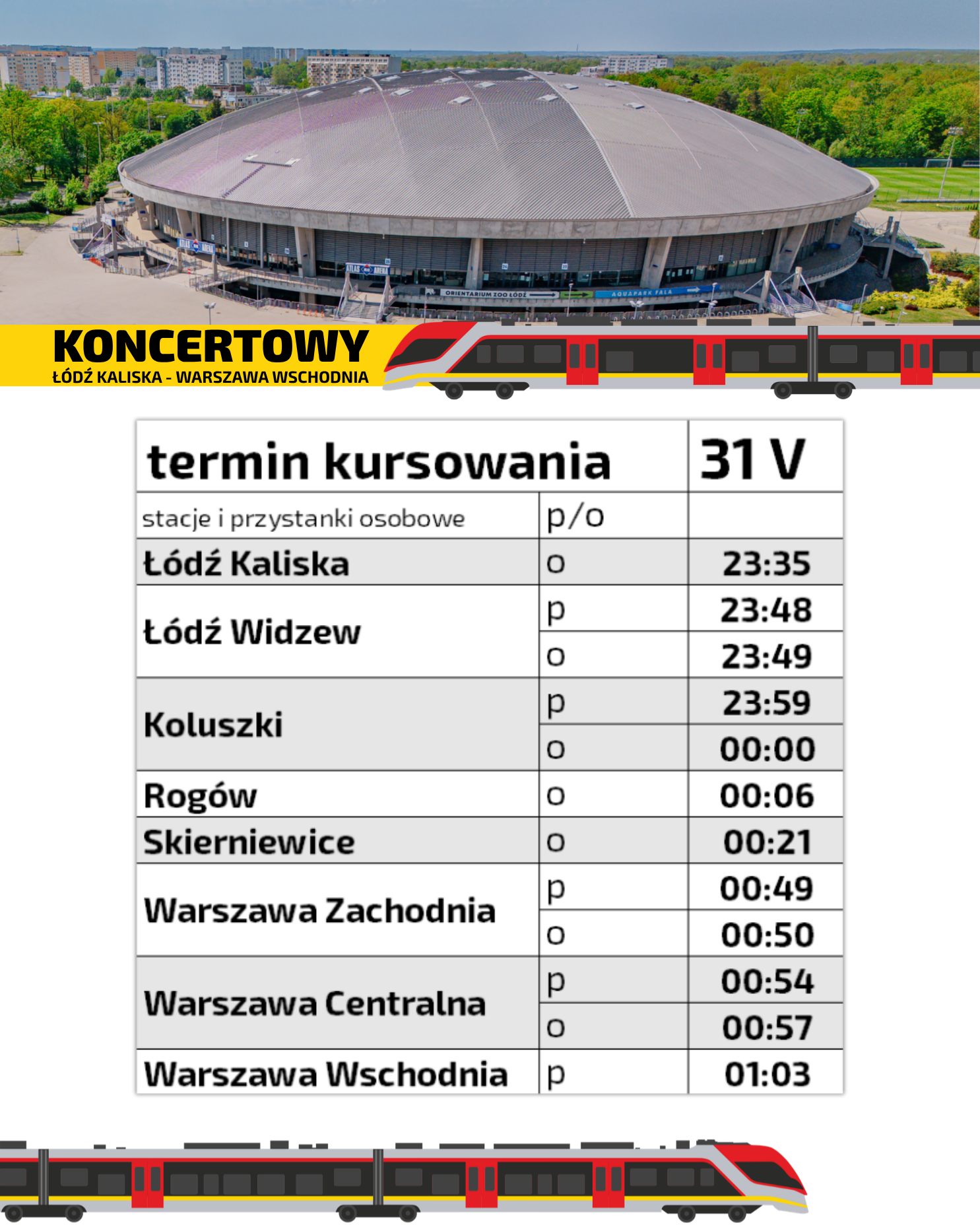 KONCERTOWY LODZ KALISKA WARSZAWA WSCHODNIA 3