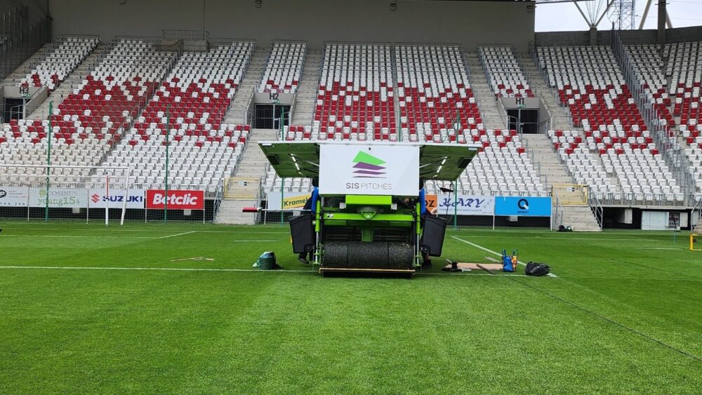 May 12, 2026 - Łódź gets a pitch worthy of Premier League stadiums. Installation of a modern turf surface is underway at the Wł. Król Stadium