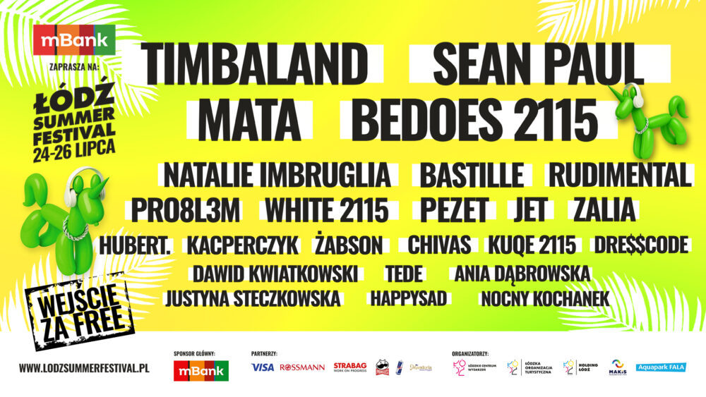 20.07.2026 - Łódź Summer Festival: Oficjalny harmonogram koncertów! Sprawdź, kto i kiedy zagra